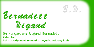 bernadett wigand business card